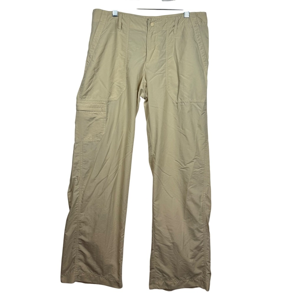 Patagonia Women's Sz 4 Khaki Tan Polyamide Hiking Cargo Pants Straight Leg 11477 - Picture 2 of 10